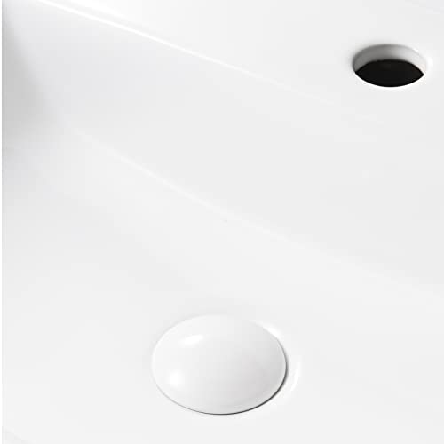 Davivy 18''X 14.2'' Rectangle Vessel Sink With Pop Up Drain,Bathroom Vessel Sinks,Bathroom Sinks Above Counter,Ceramic Vessel Sink,Counter Top Sink,White Vessel Sink For Bathroom #TOP7