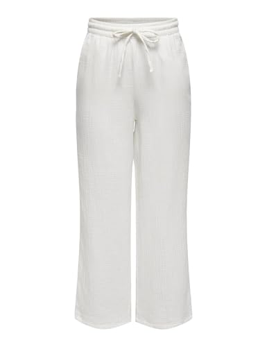 Pantalon long femme ONLY Onlthyra Life chic fluide en toile légère taille haute