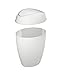 Umbra 1009613-661 Twirla Trash Can with Flipping Lid, 9 L, Metallic White