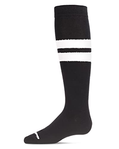 MeMoi Fuzzy Stripe Cotton Blend Knee High Socks