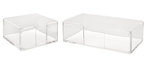 Guest Towel Holder Tray Bathroom Paper Hand Towels Caddy Basket Acrylic Holder Bathroom Accessories Clear Bathroom Storage And Organization Or Dinner Napkin Holders 4.5" X 9" X 2.5 Made In Usa #TOP6