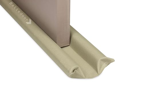 Veda Porta Rolinho Ajustavel Rolo Protetor de Porta Duplo Rolinho de Porta (Bege 80cm)