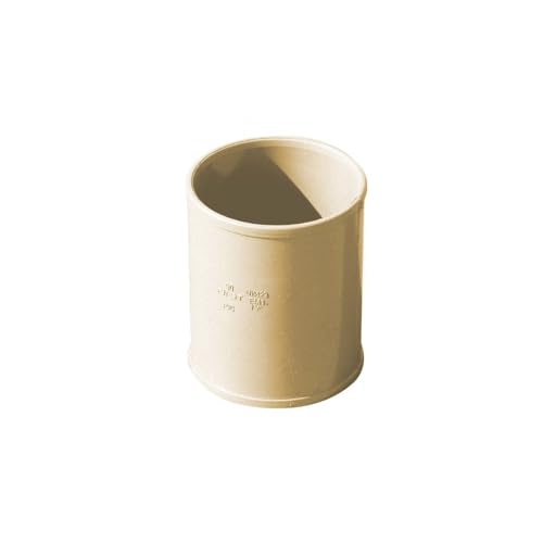 First Plast - Gouttière PVC 33 demi-ronde - Manchon FF PVC pour tube de descente Ø100 - sable - First Plast
