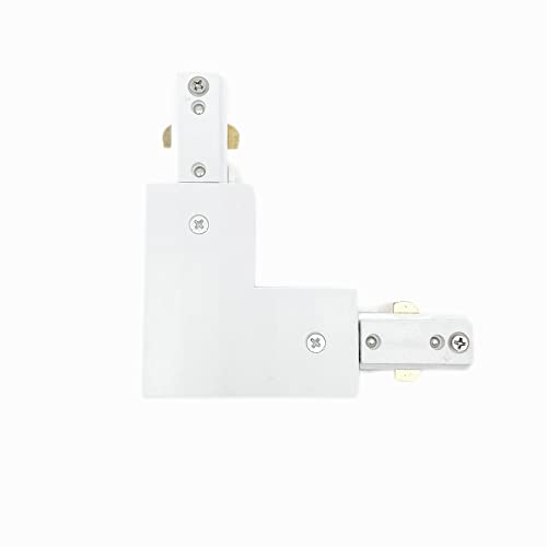 Connecteur de piste simple H 3 fils blanc raccord d'angle en L pour rail de spot plafond
