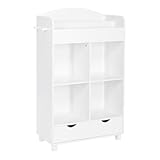 RiverRidge Home Bookshelf for Kids Toy Storage Cabinet with Cubbies Book Nook Area- 4 Cubbies, 2-Slot Bookrack, 2 Drawers & Hooks for Kids Toys, Games & Book Storage Fits RiverRidge Folding Cubby Bins
