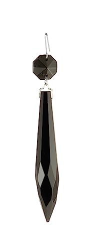 Image of B&P Lamp Black U-Drop Crystal Chandelier Light Replacement Pendant Prism