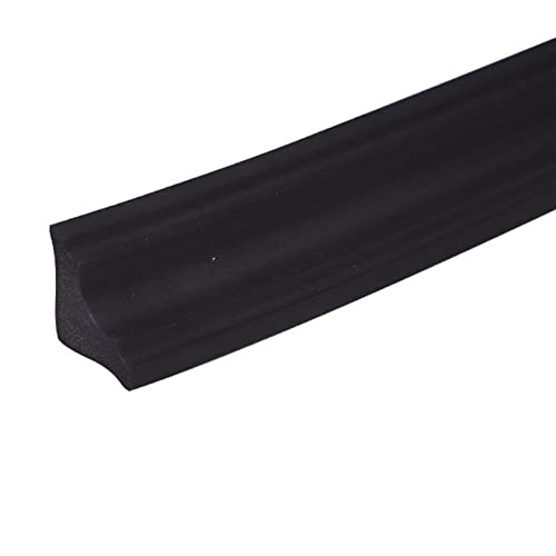 GQQG 5M Deckenleisten Selbstklebende - Flexible Viertelstab Biegeleiste PVC, Winkelprofil Abdeckleiste Kunststoff-Profil Leiste, Zierleisten Sparpaket, selbstklebend, wasserdichte Zierleiste, Schwarz Cover