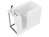 ANZZI Walk In Tub 53'' x 26'' Left Drain Soaking Tub in White, Indulge in Ultimate Luxury, Comfort, and Safety with ANZZI Walk-in Tubs | Quick Fill, Therapeutic Soak, Soaking Tub - AMZ2653LWS