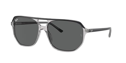 Ray-Ban RB2205 Sunglasses Bundle: RB 2205 BILL ONE 1396B1 Bill One Dark Gray On Transpar and Eyewear Cleaning Kit