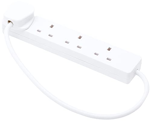 PRO ELEC PELB1901 4 Gang Extension Lead 0.5m, White