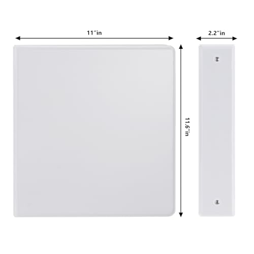 Image of COMIX Sturdy 3 Ring Binder 1.5 Inch with Clear View Cover | PVC-Free Material,2.4mm Thick Hardboard,Holds Up To 300 Sheets,Fits US Letter 8.5x11 Paper,Office & School Use,6 Pack (White)