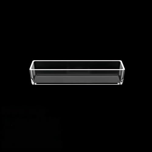 Bandeja de cuarzo de sílice transparente con placa Petri de cuarzo transparente con transmisión UV de 50 x 10 x 10 mm