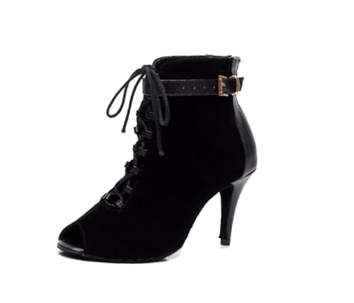 Chaussures de danse latine anti glisse lacet talon 8cm 36