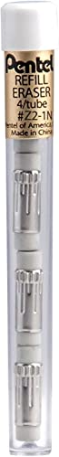 Pentel Eraser And Lead Refill Pack For Mechanical Pencils - Super Hi-Polymer Lead Refills Value Pack, 0.5Mm 6 Pack Of 30 Pieces – Pack Of White Eraser Refills 3 Packs Of 4 Erasers #TOP4