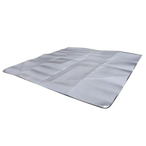 Hemobllo Dampproof Outdoor Mat Picnic Mat Aluminum Film Foldable Silver