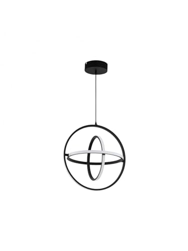 Lustre à LED moderne pour illuminer un grand salon familial noir