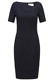 hugo boss kleid schwarz sale Kurze Ärmel BOSS Damen Dakera Etuikleid aus Strukturiertem Jersey mit asymmetrischem Ausschnitt