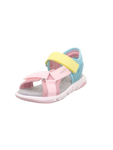 Superfit Mädchen Sandaletten Pebbles, Kinder Sandalen, Weite: M IV, Klettverschluss, t-spange, Sommerschuhe, Freizeitschuhe, Mehrfarbig (010), 27 EU