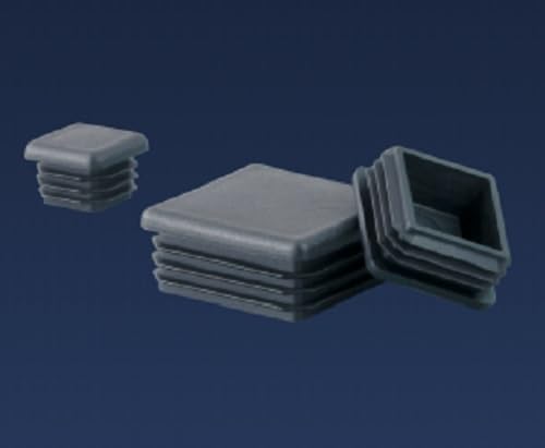 2'' x 2'' inch Square Tube Plug Ribbed Insert End Cap Glides 4-8 ga (4)