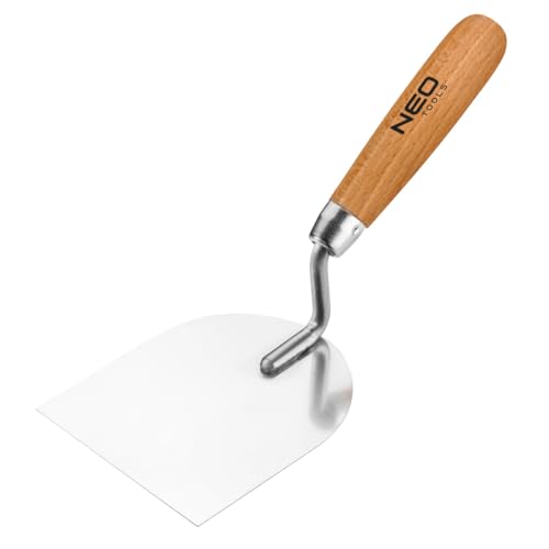 NEO TOOLS Stuckateurkelle in Hufeisenform mit Holzgriff, gerader Hals