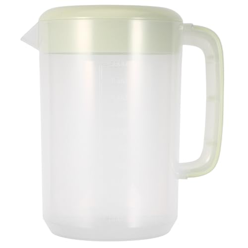 Uonlytech Pichet d'eau froide en plastique : carafe à eau de 5 L, pichet à thé glacé, distributeur de jus pour réfrigérateur, pour le lait, le café et les boissons de fête.