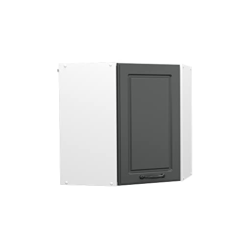 Vicco Eckhängeschrank R-Line, Anthrazit Landhaus, 57 cm, zur freien Kombination innerhalb modularer Küchensysteme