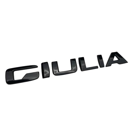 3D Letter Metal Trunk Giulia Logo, Per Alfa Romeo Giulia Full Series Trunk Badge Baggate Letter Sticker Logo Giulia Accessori Esterni (nero)
