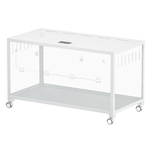 oI3tU6y Kleintierkäfig Transparenter Hamsterkäfig aus Metall mit drehbaren Rädern und Doppeltüren(Groß)