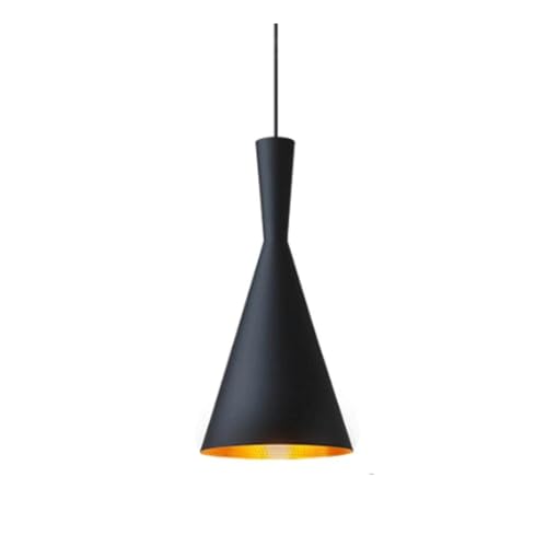 Luminaire suspendu E27 noir pour plafond de chambre et décoration de bar
