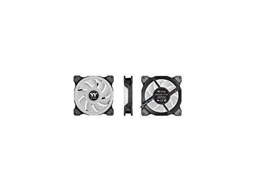 Image of Thermaltake Riing Quad 120mm 16.8 Million RGB Color (Alexa, Razer Chroma) Software Enabled 4 Light Rings 54 Addressable LED 9 Blades Hydraulic Bearing Case /Radiator Fan CL-F088-PL12SW-B, Black