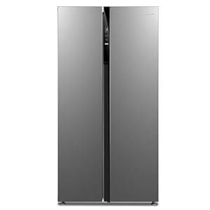 Midea MERS530FGE02 Side-by-Side Kühl-/Gefrierkombination/No Frost/Inverter Compressor/176,  cm hoch/347 L Kühlen/201 L Gefrieren/Doppelte Steuerung/SuperCool/35dB, Inox