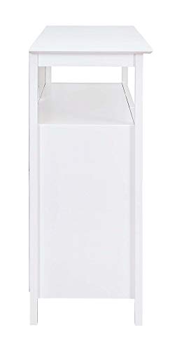 Convenience Concepts Big Sur Deluxe TV Stand with Storage Cabinets and Shelf for TVs up to 55 Inches, White - Image 8