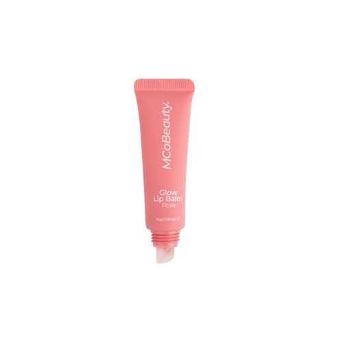 MCoBeauty - Glow Lip Balm - Nourishing Tint for Luscious Feeling - Vegan, Cruelty Free Cosmetics - Rose - Lip Balms & Moisturizers, Stocking Stuffers for Teen Girls