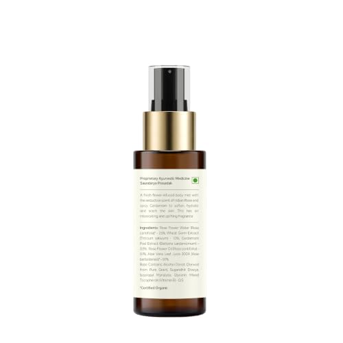 Image of Forest Essentials Fragrant Body Mist Rose & Cardamom | Aloe Vera juice infused Perfume Spray to keep Skin Scented & Hydrated Through the Day (Pack of 2)