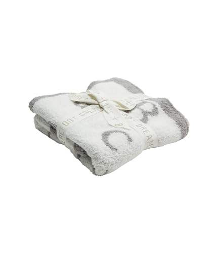 Image of Barefoot Dreams CozyChic® ABC Blanket Dove Gray/Pearl One Size