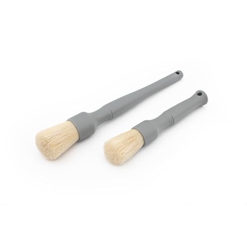 Detail Factory Boar Hair Detailing Brush Set, Comfortable Grip and Heavy-Duty Scrubbing for Interior, Exterior, Engine Bay, Wheels, Exhaust Tips, Textured Plastic Detail Factory Boar Hair Detailing Brush Set, Comfortable Grip and Heavy-Duty Scrubbing for Interior, Exterior, Engine Bay, Wheels, Exhaust Tips, Textured Plastic