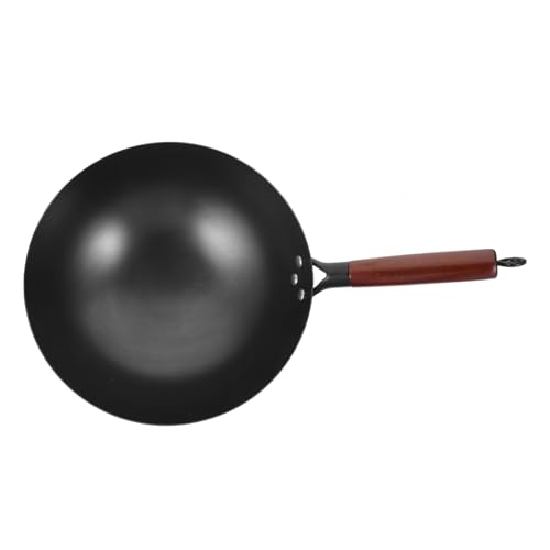 Wok de Hierro con Mango de Madera Mobestech miniatura 1