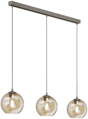 Suspension Hofstein Verre Fumé Noir - Lustre Moderne Salle à Manger - 1-3 Lumières