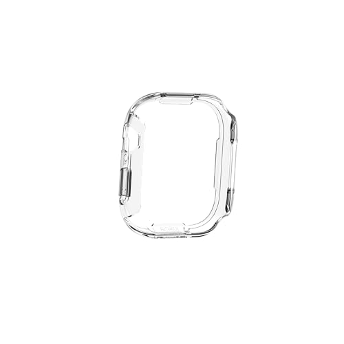 Image of URBAN ARMOR GEAR UAG Designed for Apple Watch Case 46mm iWatch Series 10, Scout Transparent Rugged Military Grade Dropproof Snap-On Protective Bumper Hard Case, Clear