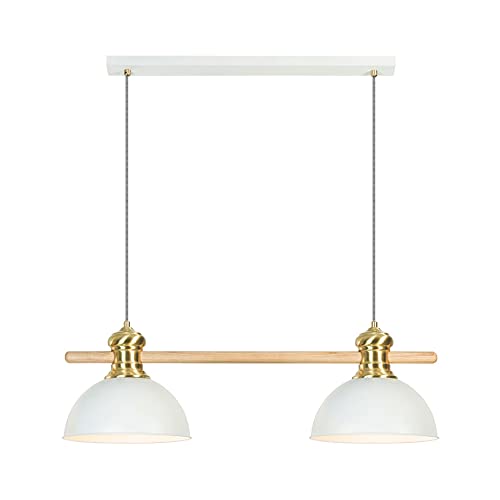 Suspension moderne en bois et métal pour table à manger E27