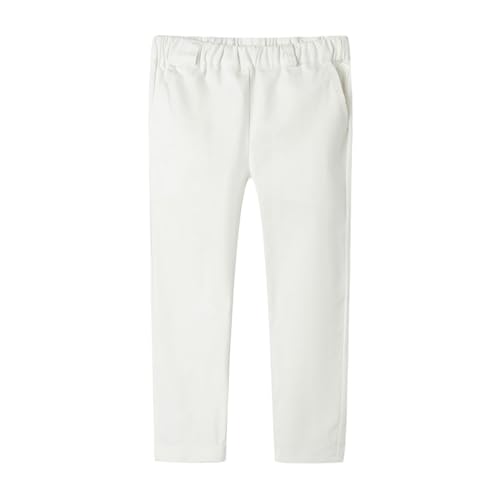 Pantalones largos de niño con botones ajustables y tejido de algodón multiestacional