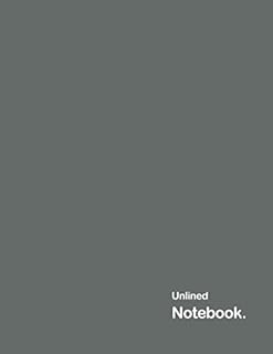 Unlined Notebook Grey Cover: Unruled, Plain Notebook Large A4 (8.5” x 11”), 100 Pages