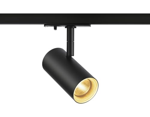 SLV NOBLO SPOT | LED Strahler 1-Phasen, Dreh- und schwenkbarer Schienen-Strahler, Deckenstrahler, Deckenleuchte, Schienensystem, Innenleuchte |inkl. 1Phasen-Adapter, Schwarz