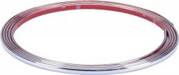 Self-adhesive chrome trim on 3 m roll with profile 7 x 2 mm