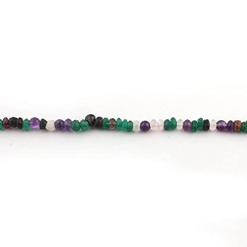Mix stone roundles beads 6mm-7mm multi stone faceted rondelles pour loisirs créatifs SB3929