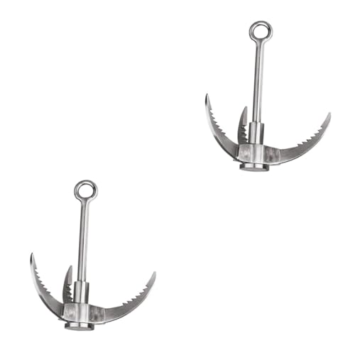 MILISTEN 3 Piezas Gancho de Escalada Garra de Tigre Volador Garra para Senderismo Garra de Supervivencia Gripper Spikes Gancho de Supervivencia Gancho de Alpinismo Acero Inoxidable Silver