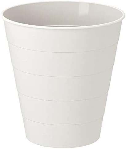 Ikea FNISS Plastic Open-Top Waste Bin, (10 L, 3 Gallon, White)