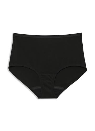 Jockey Women's Underwear Worry Free Cotton Stretch Moderate Absorbency Brief, Black, L - image 3