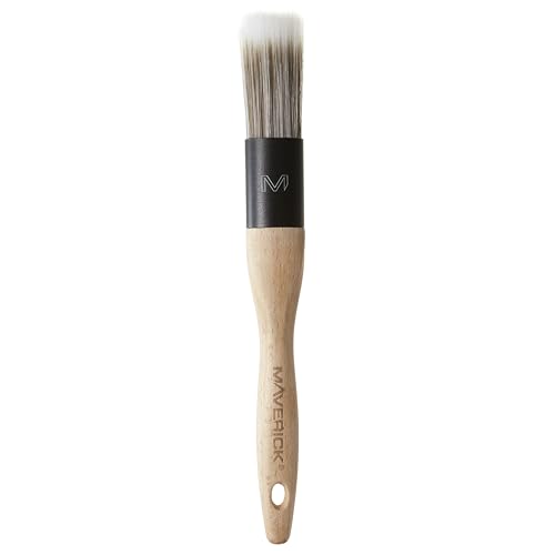 Maverick 101 Series X Paint Brush 1 Professional Straight Cut Oval Memex Head with FSC Wood 1 inch