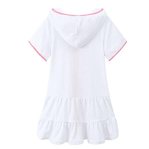 Betadog Kid Girls Swim Cover Up Kid Hooded Zip-Up Terr𝐲 Swimsuit Coverup Towel Bathing Suit Kid Hooded3